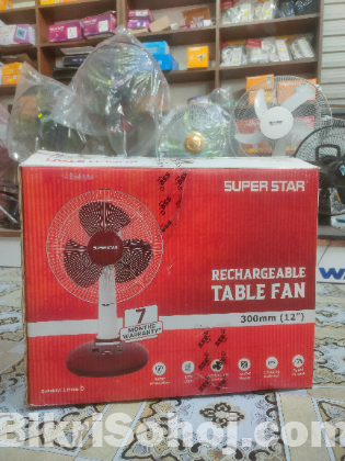 Super star Rechargeable Table Fan